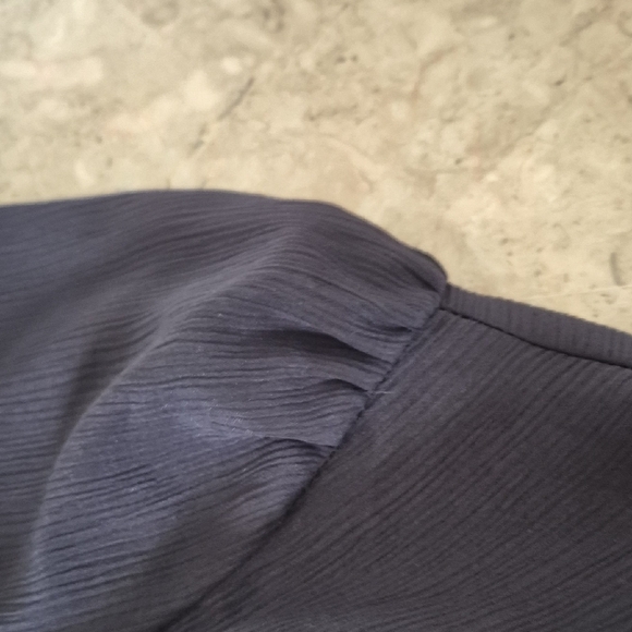 Nine West Charcoal Blouse with Ruffle Neck - Picture 6 of 7